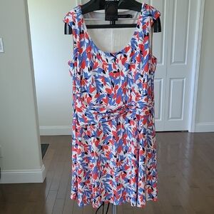 Ralph Lauren Red Blue Sundress Sleeveless Scoop Neck